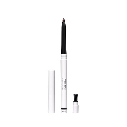 TRU SKN Sculpted Lip Liner in the shade Sepia. The pencil delivers a creamy, long-wear, soft-matte formula designed for precision shaping and feather-resistant definition.